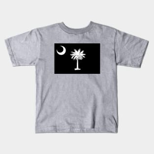 Flag of South Carolina - Black Kids T-Shirt